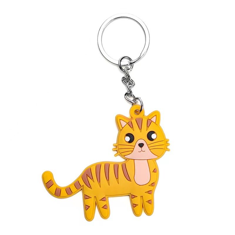 Wholesale custom design metal key chain 3D silicone doll gift bag pendant school bag accessory car cute PVC keychain