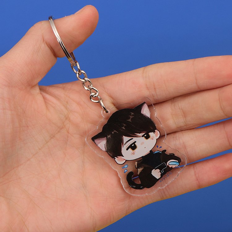 Wholesale custom design metal key chain 3D silicone doll gift bag pendant school bag accessory car cute PVC keychain