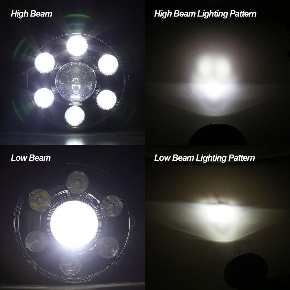 LED 7" Round Headlight - NOT AVAILABLE IN THE USA MARKET 7inch headlight