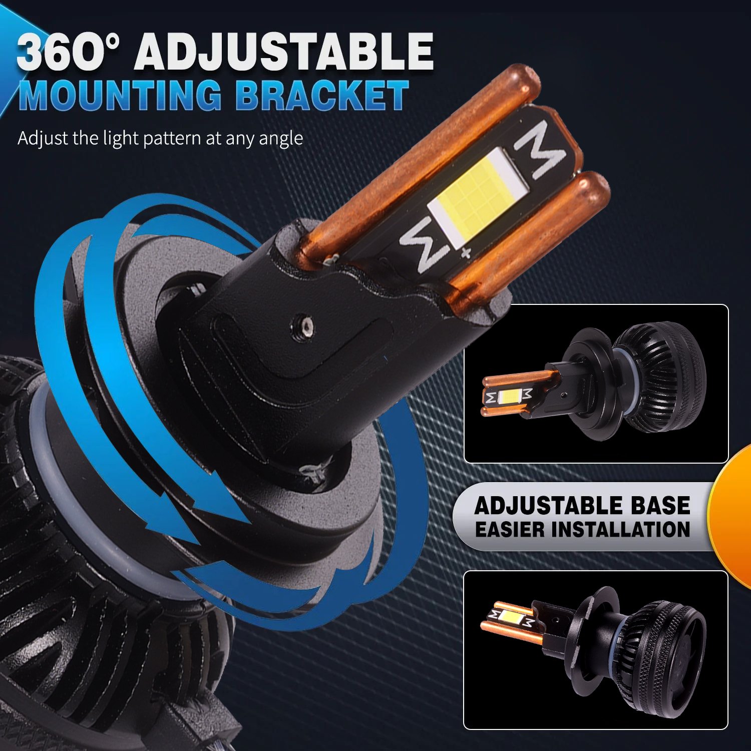 Universal headlight H4 Socket High and Low Beam 7535 Chip 130W Car Led Driving Light Bulb DC 12V White Auto Fog Lamp Accessories
