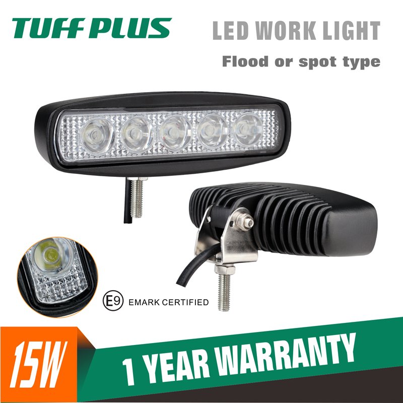 Faros Led Para Autos Tuff Plus Led Headlights 15W Square Work Light Auxiliary Driving Light