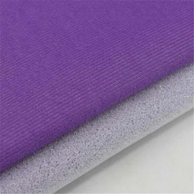 pu foam laminated fabric / sponge polyester laminated fabric / polyester knitted fabric + PU foam + back scrim