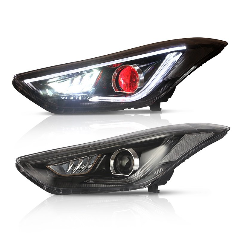 Factory Wholesale Led Car Auto Headlight For Hyundai Elantra 2010-2015 Head Lamp Accessories Lighting System plug and play