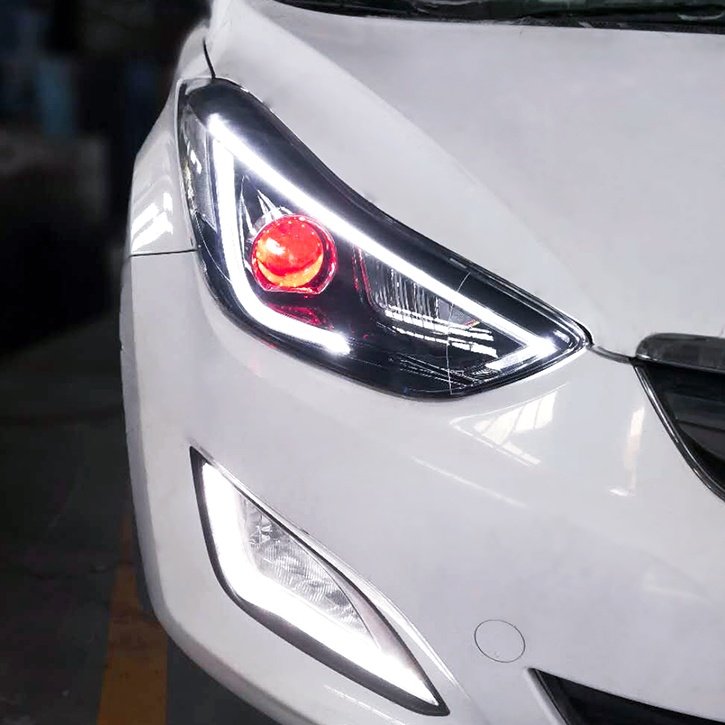 Factory Wholesale Led Car Auto Headlight For Hyundai Elantra 2010-2015 Head Lamp Accessories Lighting System plug and play