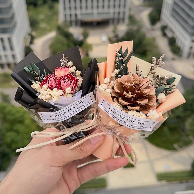 Customized Business Logo Long Lasting Scent Mini Gypsophila Flower Bouquet Car Perfume Clip Other Interior Accessories