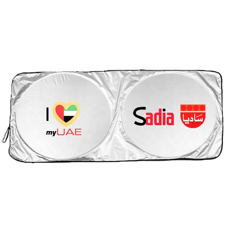 Custom Printing car windshield sunshade advertising promotional sun reflector car sun shade cover front window with logo