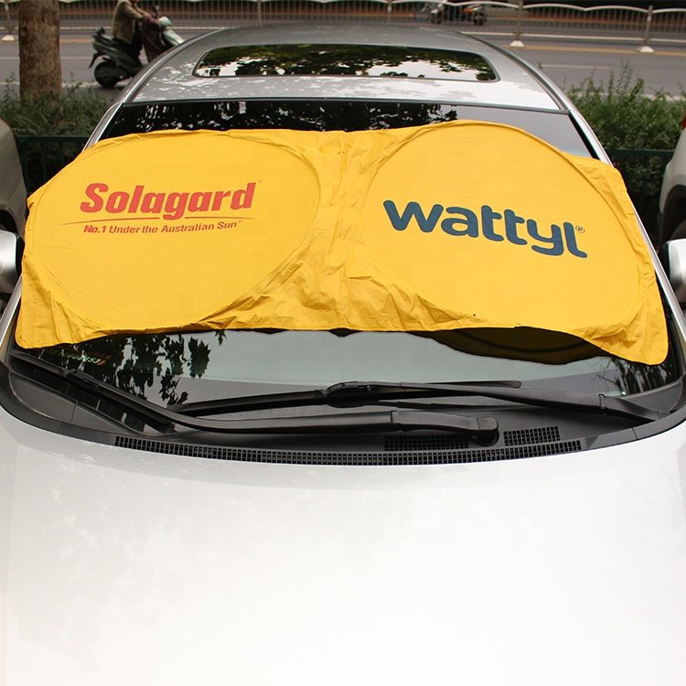 Custom Printing car windshield sunshade advertising promotional sun reflector car sun shade cover front window with logo