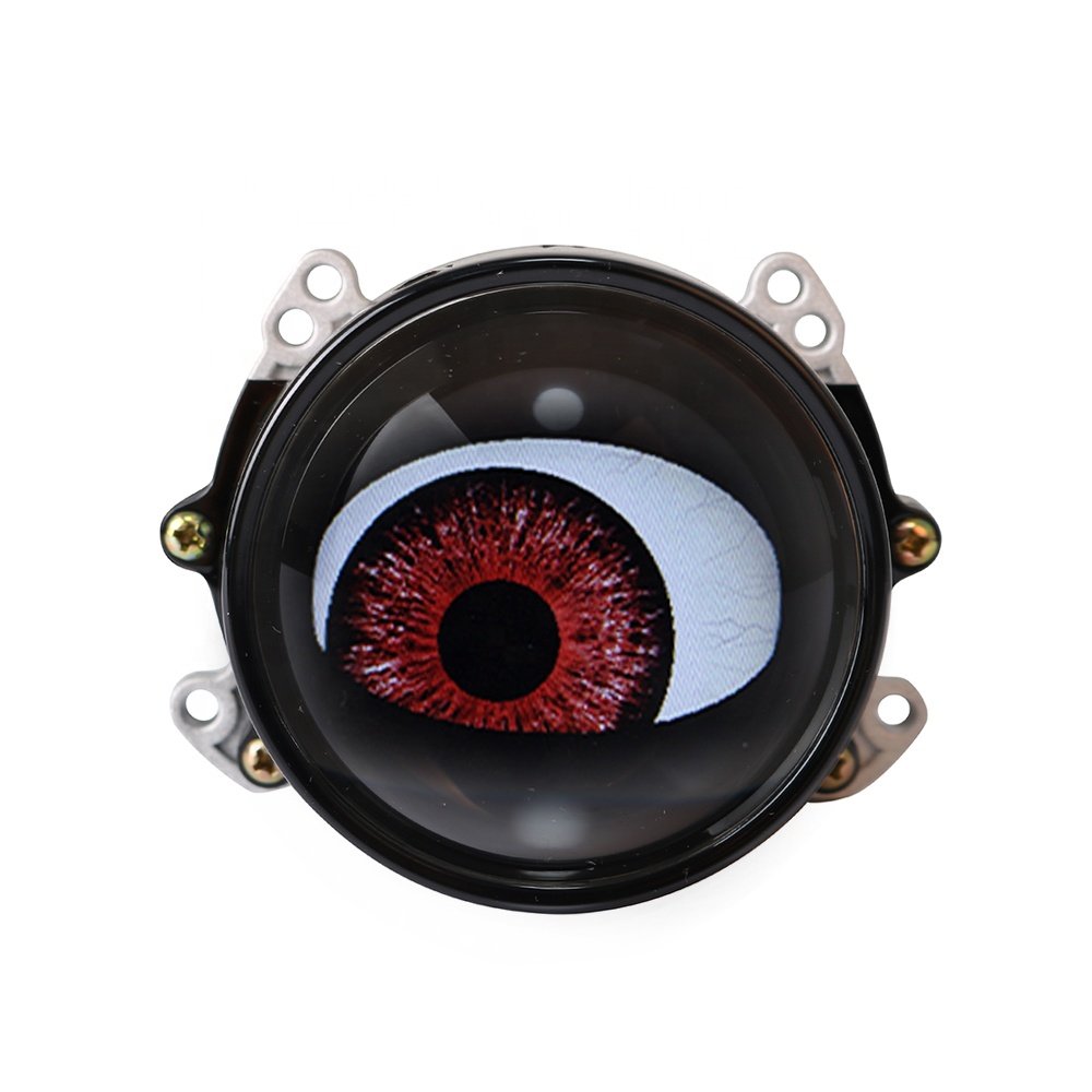 Xenplus New 12V Dynamic Blink Eyes Led Headlights Lens 3.0 Inch Bi Led Projector Car Bulbs Eagle Eye Light Car Light Accessories