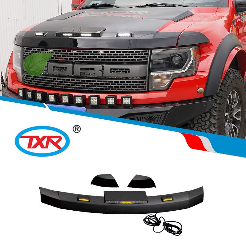 Bonnet Guard Four Lens Light Front Product TXR Auto Pickup Truck Exterior Accessories for Ford F150 Raptor 2009-2014