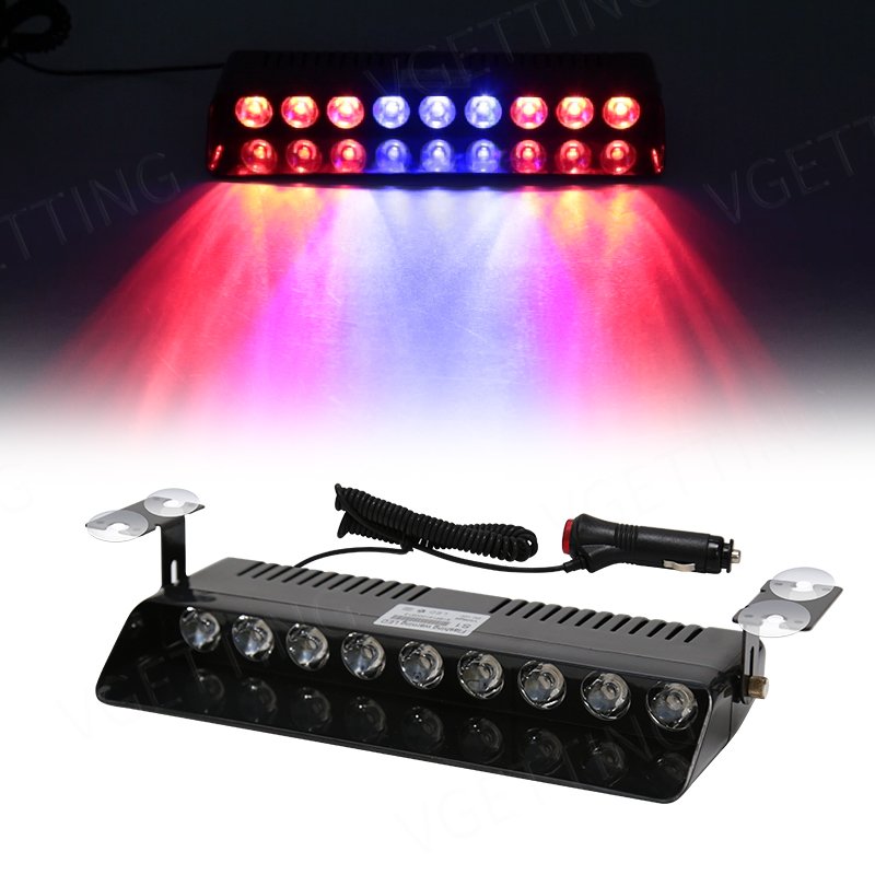 Car Interior Front Windshield Strobe Lights Warning Flashing Beacons Emergency Lamp Auto Accessories Super Bright