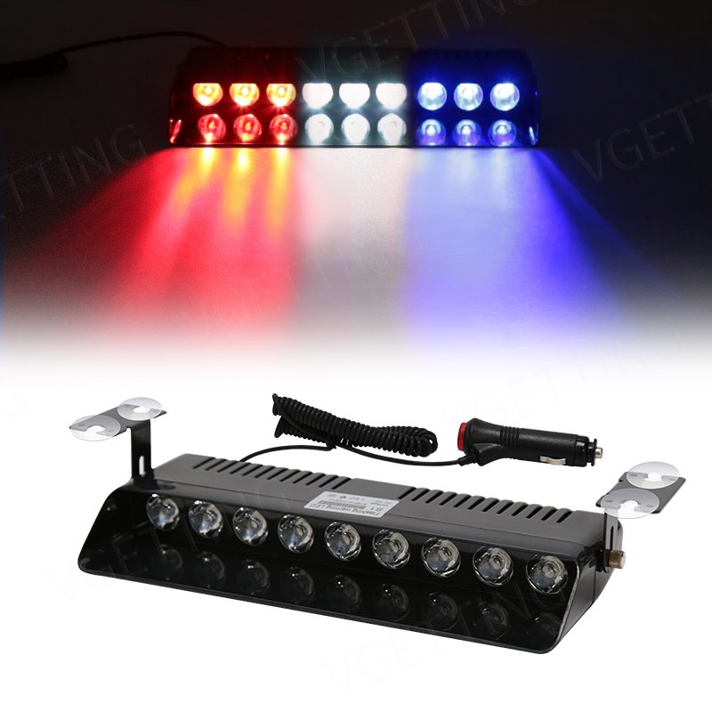 Car Interior Front Windshield Strobe Lights Warning Flashing Beacons Emergency Lamp Auto Accessories Super Bright