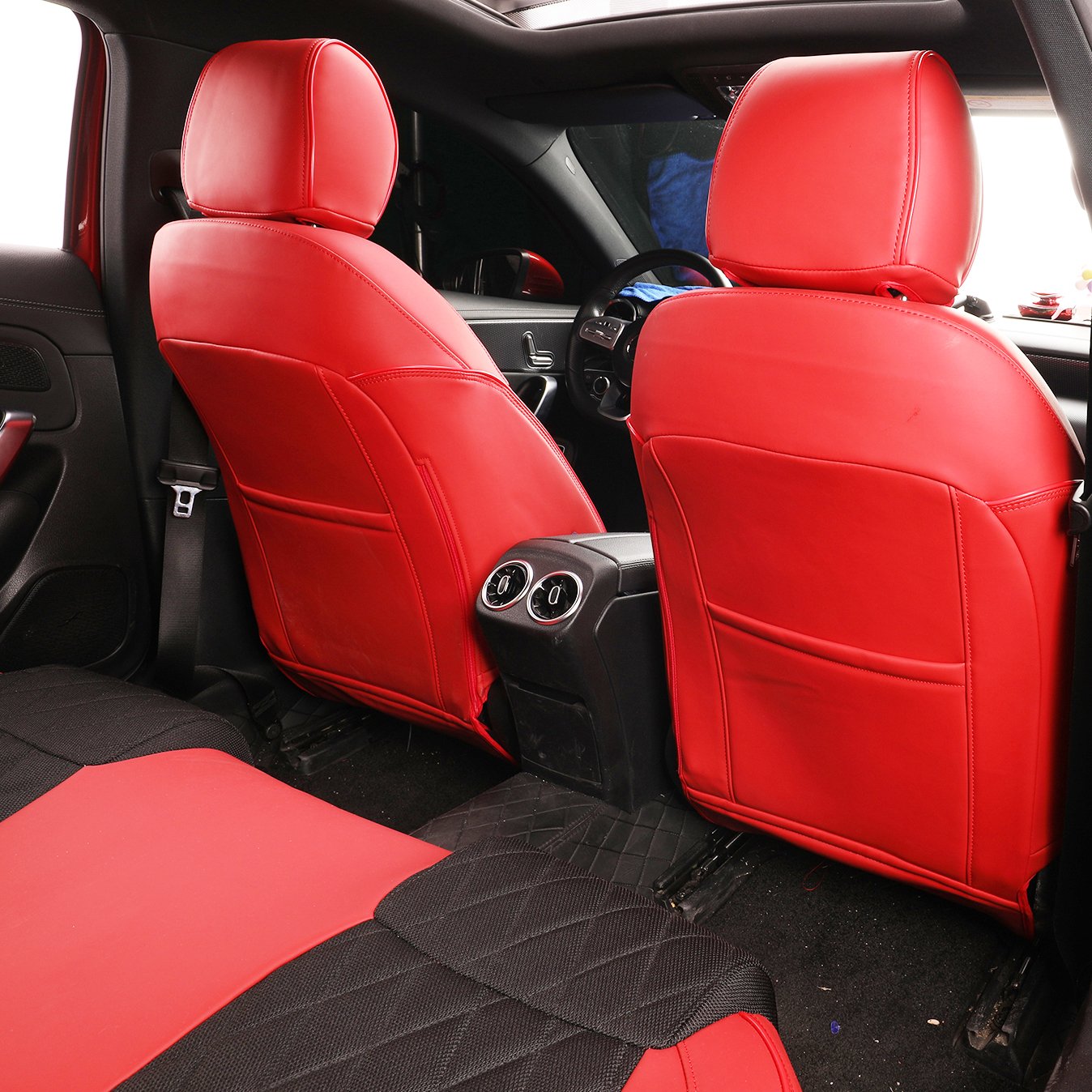 EKR Premium Leather Car Seat Covers Full Covered Fit Set Car Accessories Cushion Cover for Toyota Camry/CHR/Rav4