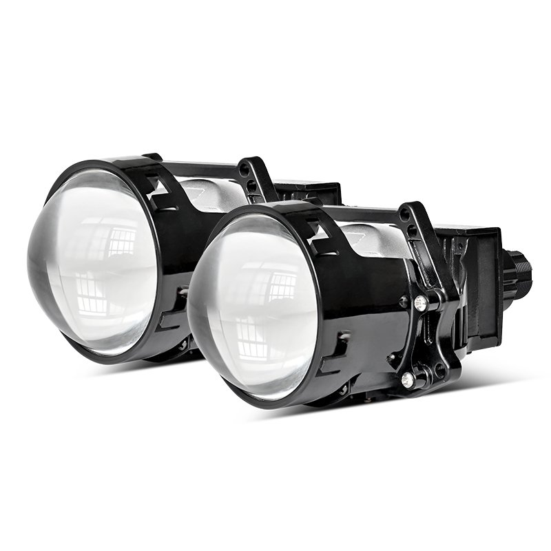 Custom 65W high power car led headlights lenses 2.5 inch bi led projector lens bulbs for car 6500K H4 led car accessories C4