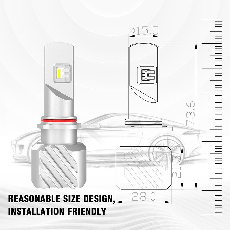 LANSEKO High Quality Led Headlights V20 9005W TST technology Led Bulbs 9012W H10W Car Light Accessories