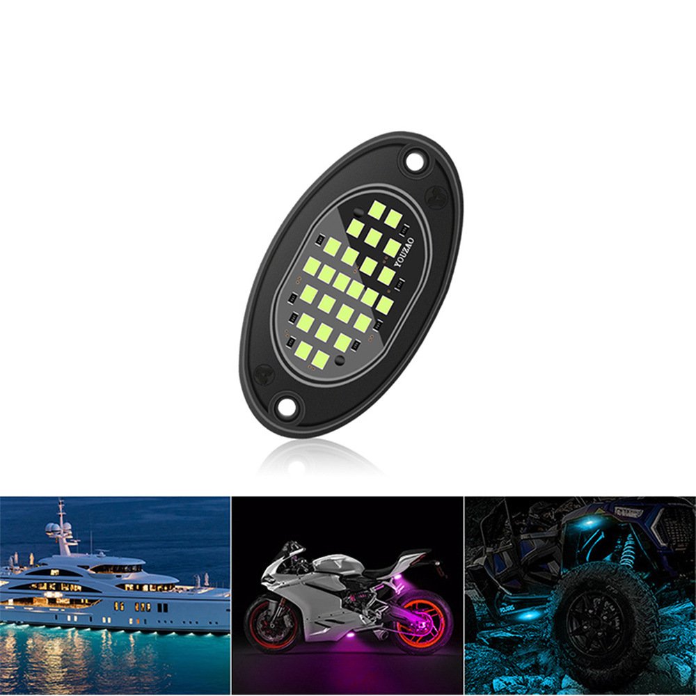 12V 24 LED Pure White Rock Lights for Trucks and Off Road Trailers New Condition Hummer Accessories and Other Car LED Lights