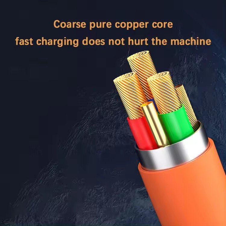 New Silicone 3in1 6A 120W USB Fast Charger Cable For Phone Micro USB Type-C Charging Cable For Huawei Samsung Xiaomi usb cables