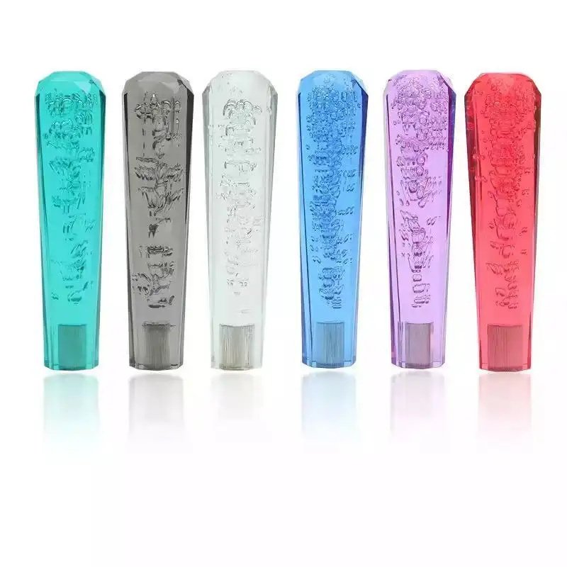 Led Car Manual Shift Knob Gear Shifter Led Light Head Shift Knob Stick Crystal Transparent Car Accessories Gear Lever Shift