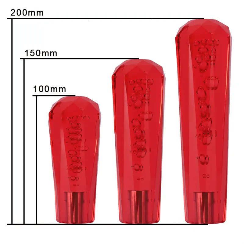 Led Car Manual Shift Knob Gear Shifter Led Light Head Shift Knob Stick Crystal Transparent Car Accessories Gear Lever Shift