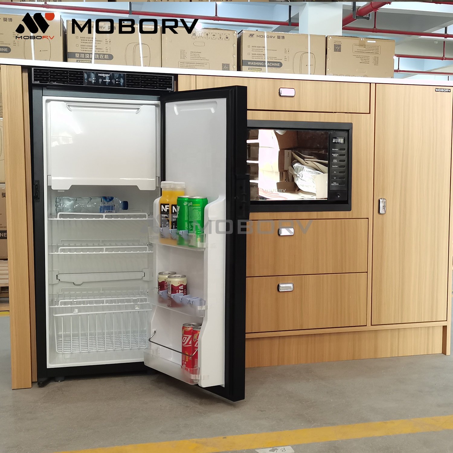 MOBORV CE certified Appliances Bed lift system DYI kit camper van conversion Furniture and Appliance Fridge Microwave and Sink
