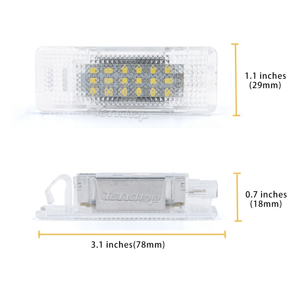 2PCS LED Car Door Welcome Courtesy Lights for BMW 5Series E39 X5 Z8 E52 OEM vehicle Accessories Step Foot well lamps