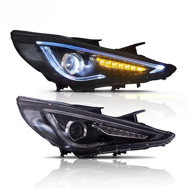 Factory Wholesale LED Head Lamp Sequential Auto Lighting System Accessories Car Light Parts 2011-2014 For Hyundai Sonata
