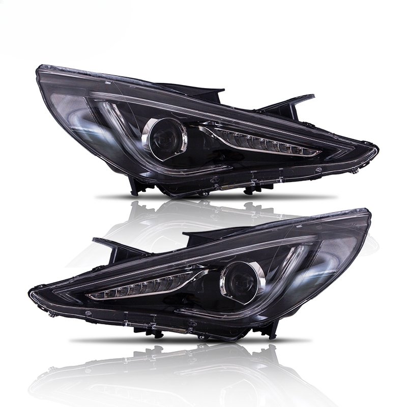 Factory Wholesale LED Head Lamp Sequential Auto Lighting System Accessories Car Light Parts 2011-2014 For Hyundai Sonata