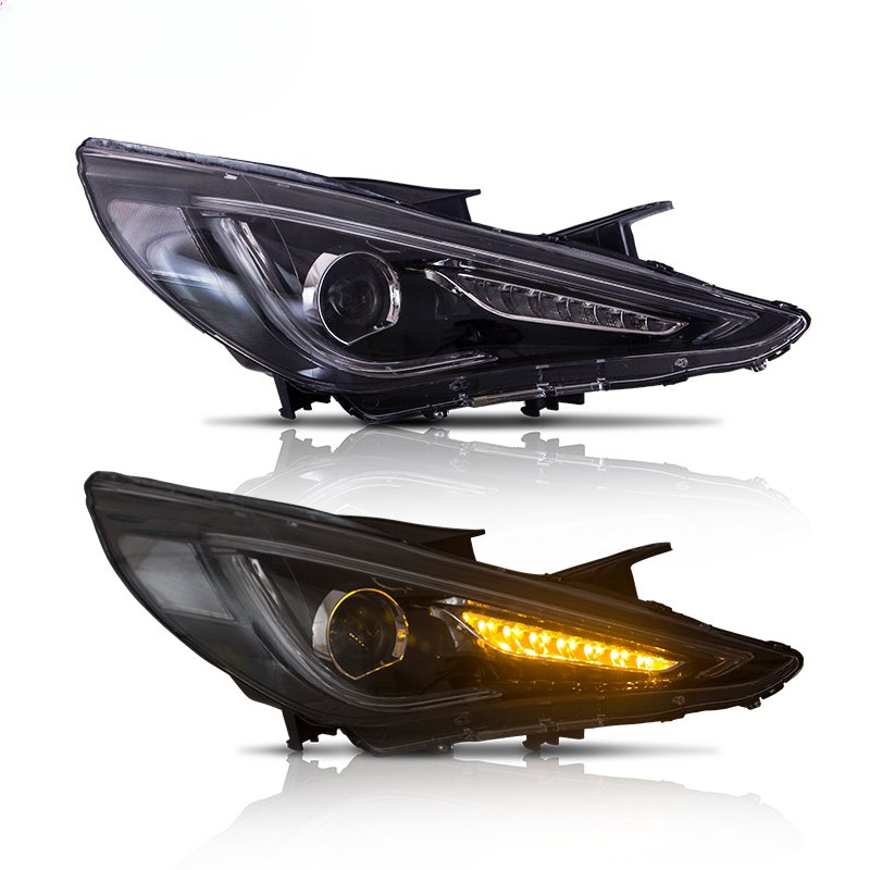 Factory Wholesale LED Head Lamp Sequential Auto Lighting System Accessories Car Light Parts 2011-2014 For Hyundai Sonata