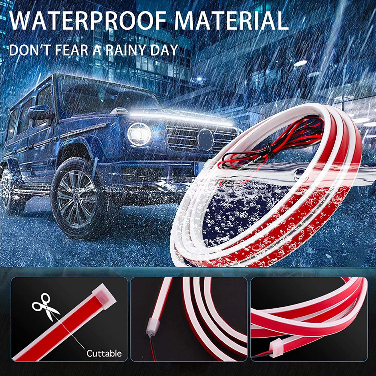 Dynamic Car LED Strip Light, automechanist led decoration lights for car hood,hood light led car