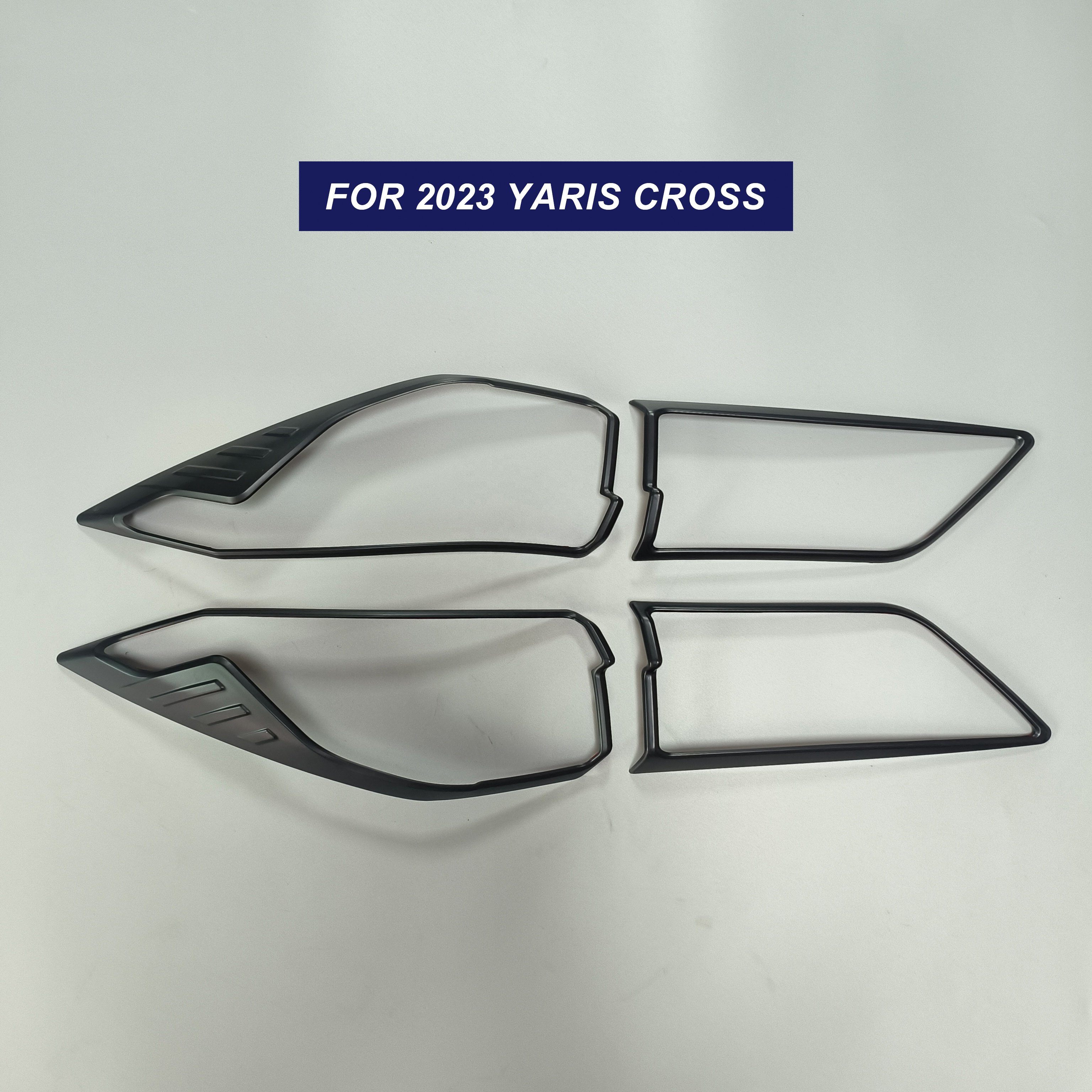 Custom Auto Exterior Accessories Car Head Tail Light Cover Garnish Combo Set Body Kit for Toyota Yaris Cross 2023