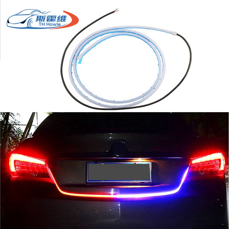 LED Car Warning Light Strip 12V Trunk Strobe Warning Lamp Waterproof Led Signal Lamp Strip Red Blue Car Decorative Ambient Light