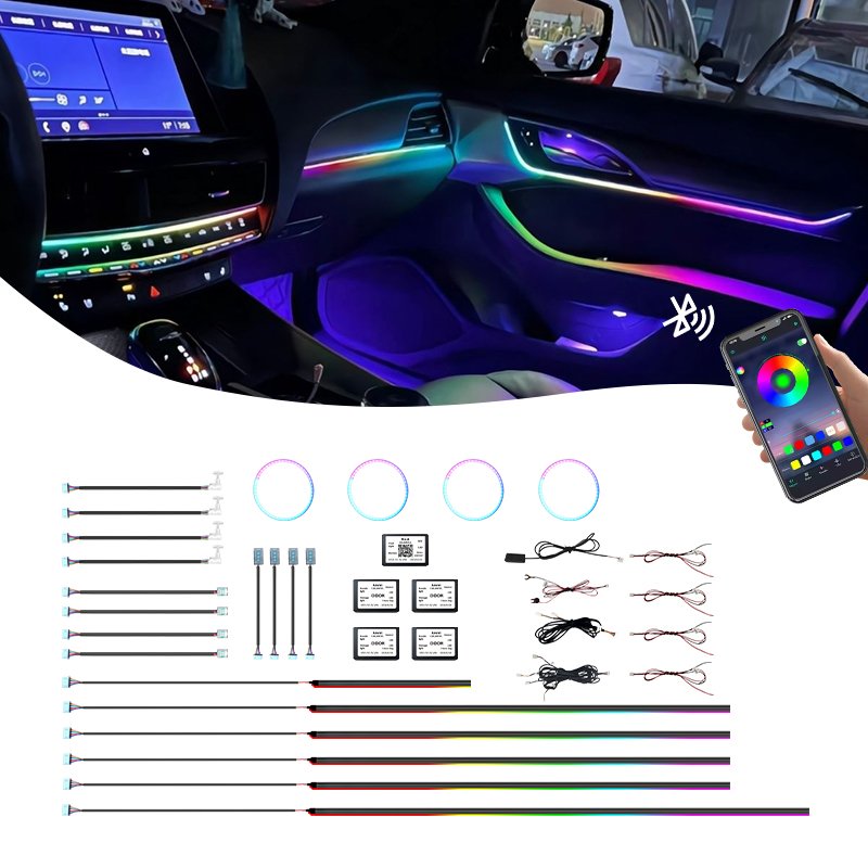 New style led strip light rgb 26 in 1/24 in 1/22 in 1 interior led lights Symphony car ambient light kit for 98% car