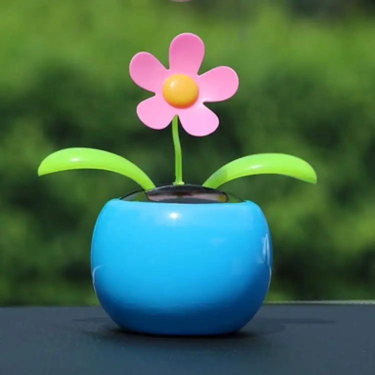 Customizable logo creative car accessories Solar swing solar flower shaking head float decoration supplies Car decoration
