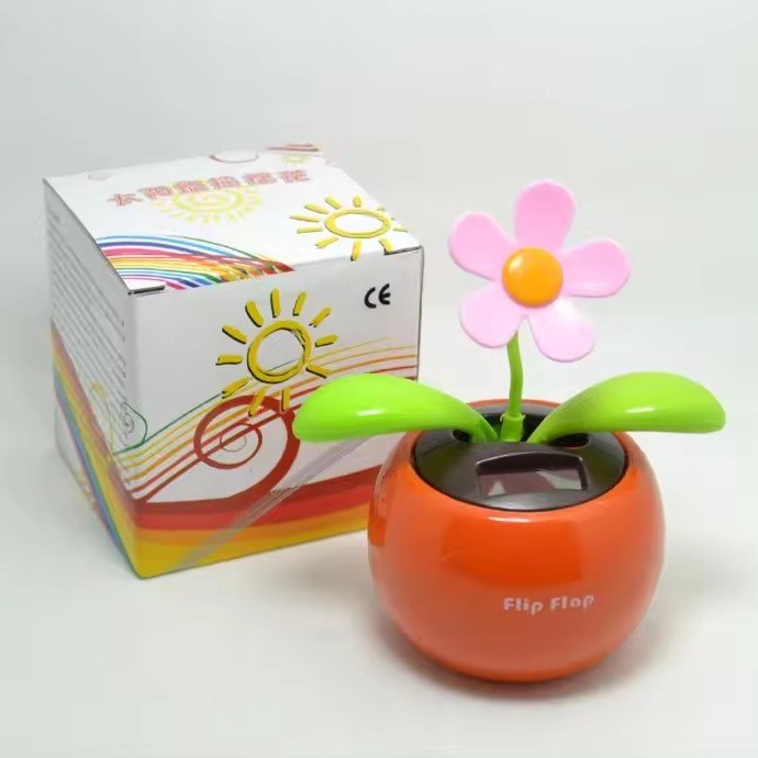Customizable logo creative car accessories Solar swing solar flower shaking head float decoration supplies Car decoration