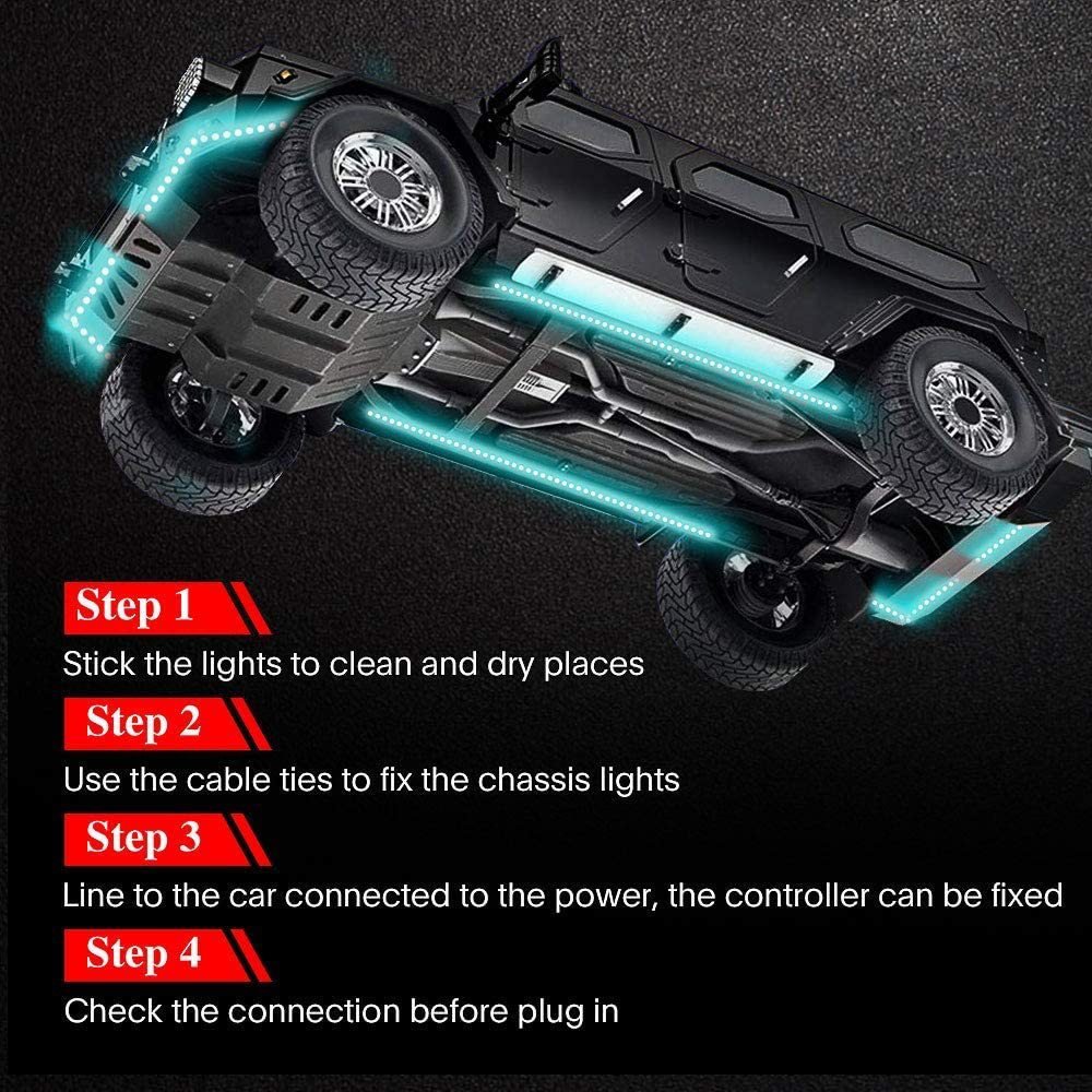 Car Chassis Chasing Color Ambient underbody lights car underglow lights blue tooth dream color for Others Car Light Accessories