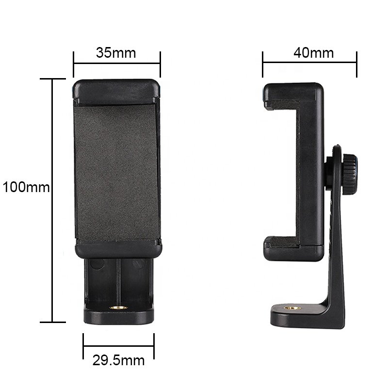 Takenoken Mobile Phone Accessories Cell Phone Clamp 360 Rotatable Tripod Mount Adapter Smartphone Clip for Selfie Stick Vlogging