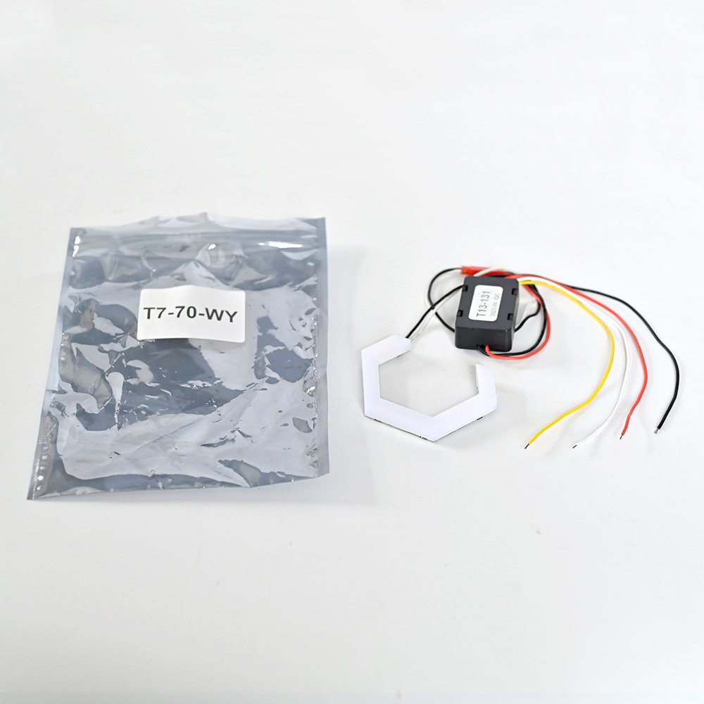 Factory Wholesale Other Car Light Accessories Led Angele Eyes Headlights Lens Cover T7-70-WY Angle Lights for Car 12V Universal