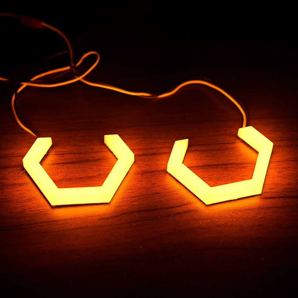 Factory Wholesale Other Car Light Accessories Led Angele Eyes Headlights Lens Cover T7-70-WY Angle Lights for Car 12V Universal