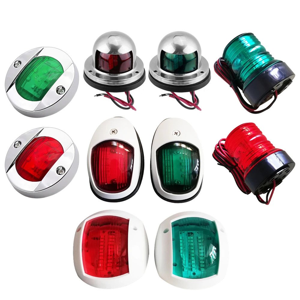 Green Anchor Light Marine 12 V LED Light Safe Warning Navigation Lights for Boat Truck and Trailer Van Boat Exterior Accessories