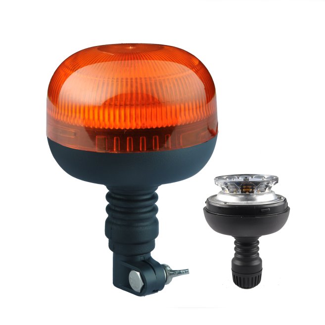 Emergency Car DIN Pole Mount LED Revolving Beacon Signal Lamp Tractor Excavator Sweeper Safety Beacon Warning Light