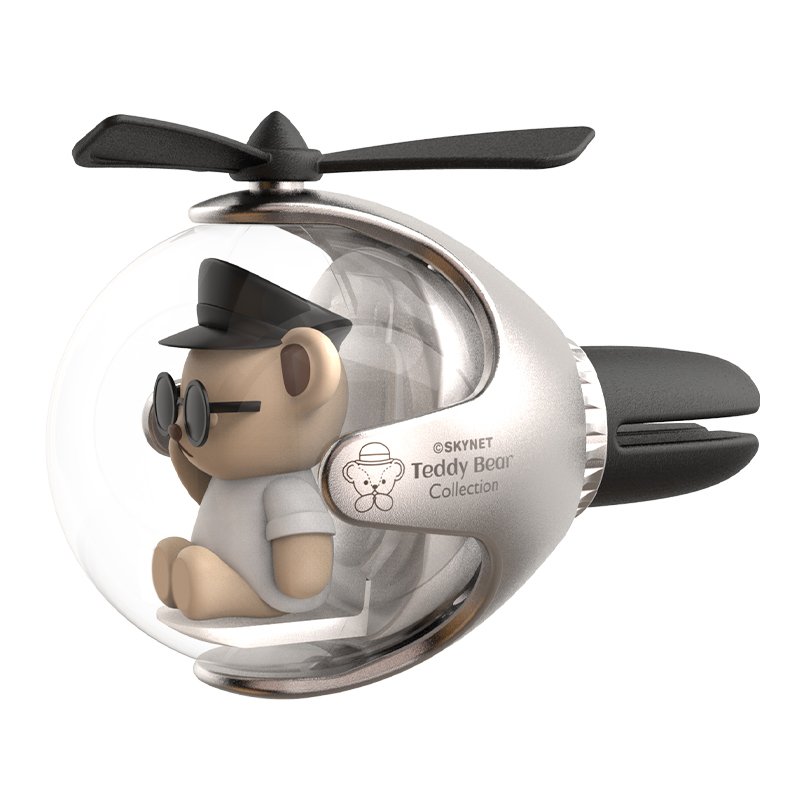 Hot Car Interior Accessories Teddy Bear Flight Ball Outlet Fragrance Car Air Freshener With Atmosphere Lights