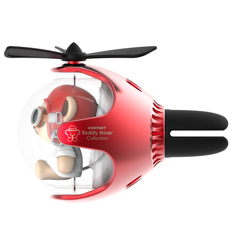 Hot Car Interior Accessories Teddy Bear Flight Ball Outlet Fragrance Car Air Freshener With Atmosphere Lights