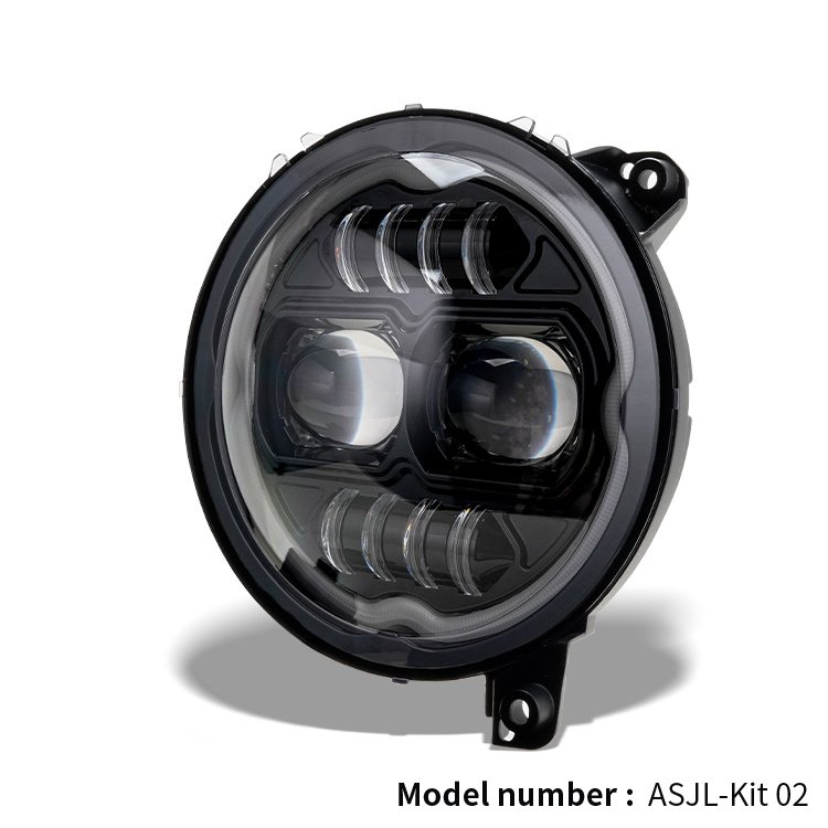Color Chasing LED Headlight&Foglight Combo RGB Halo for Jeep Wrangler JL Sport Rubicon Sahara Gladiator JT Bluetooth App Control
