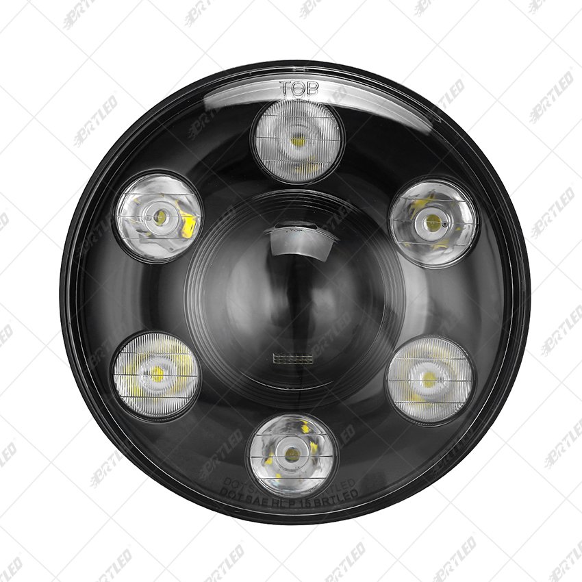 New Model 54w 7inch Round Led Headlight High Low Beam Drl Headlamp For car Offroad 12v 7inch Led Headlight