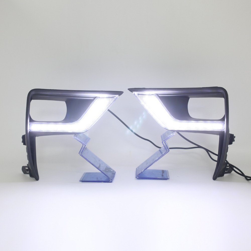 Turn Signal Function 12V Car DRL Lamp LED Daytime Running Light For Toyota Land Cruiser Prado 150 2018 2019