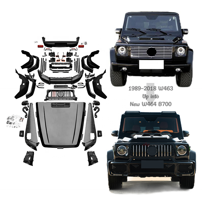 G Class W463 89-18 Upgrade W464 B Style Body Kit Old to New W463a B700 B800 BA 1:1 Size Car Bumpers Head Lights Tail Grille