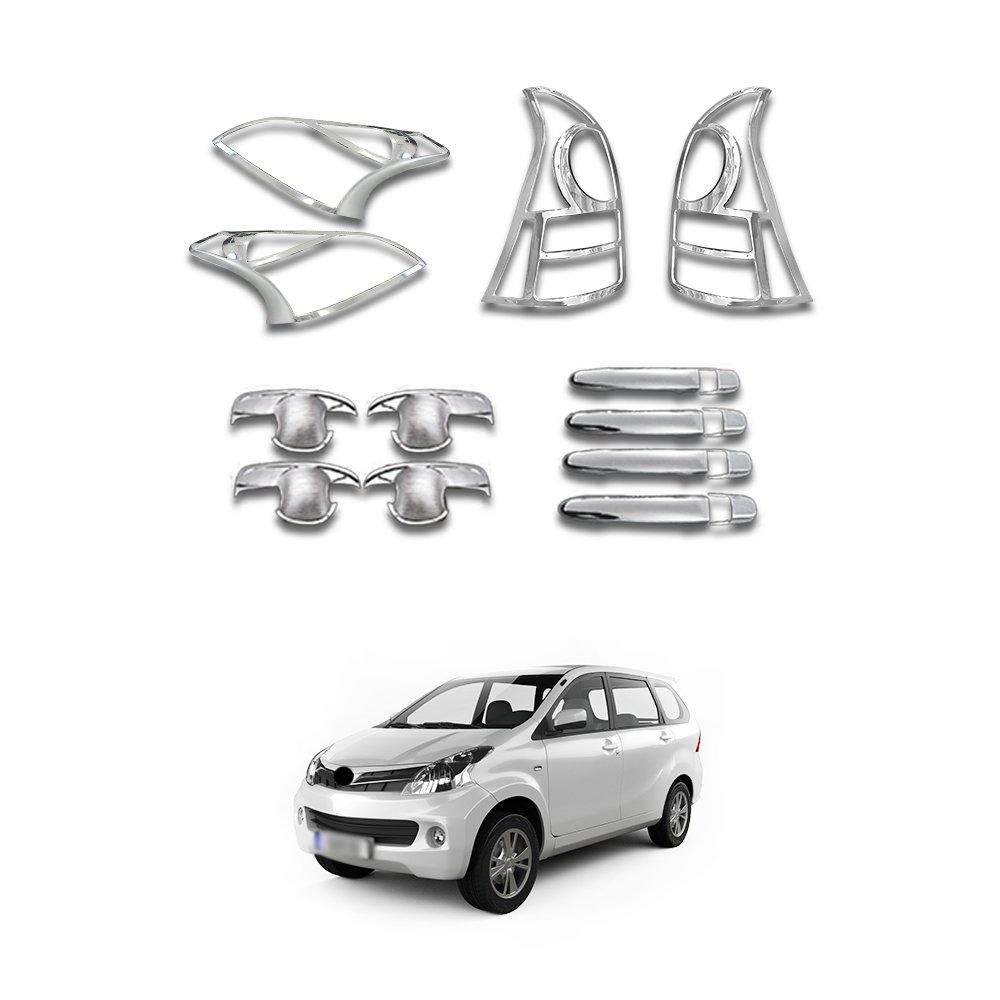 Mexico Hot Selling Auto Parts Headlight Cover Door Handle Bowl Car Chrome Accessories Body Kits for Toyota Avanza 2012