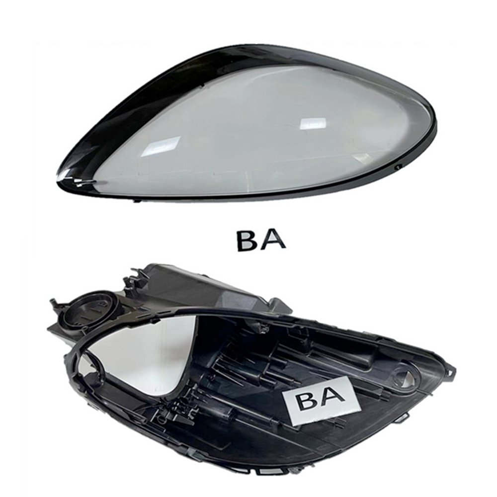 Factory supply auto parts car light accessories headlamp housing black back base headlight lens cover For Porsche 718 2016-2010