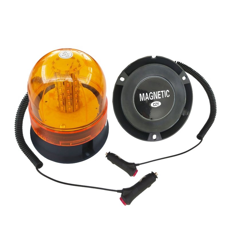 12V/24V LED Alarm Light Car Magnetic Warning Check Lamp with Top Burst Flashing Light Magnetic Charging Signal Light Accessory
