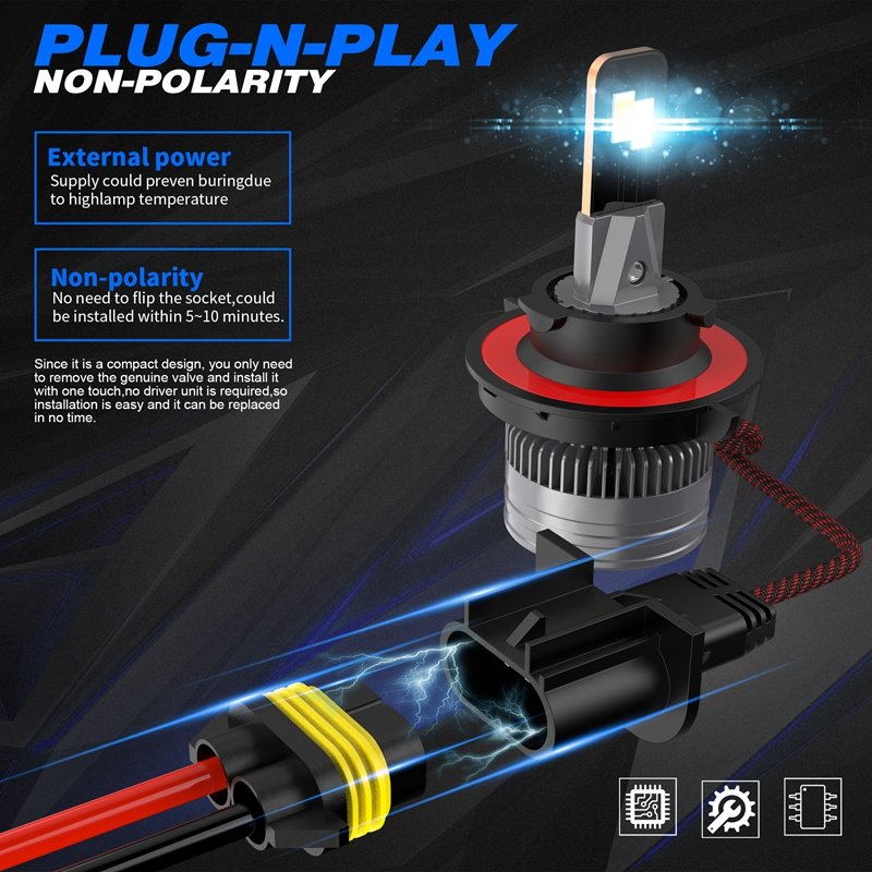 ANCY S-V23 70W H13 Led Headlight Bulb Universal 6500K Natural White others Car Light Accessories H1H4 H7 H11 9004 9005 9006 For