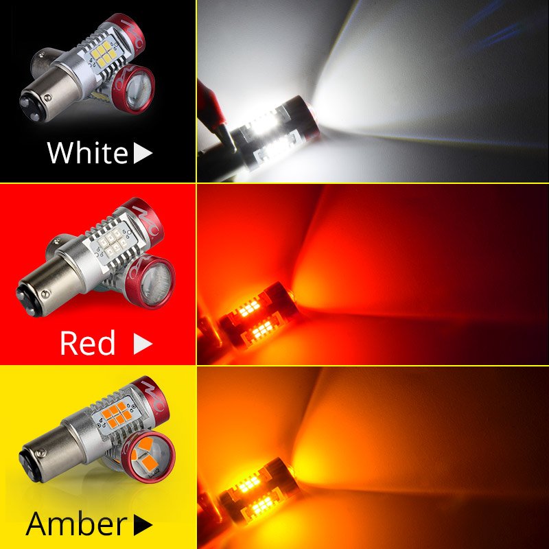 NAO Hot Sale T20 Led Vehicle Lighting P21W Auto Led 7443 1157 Amber White Red T20 Led